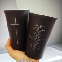 Bible Scripture Matte Black Glass Tumbler