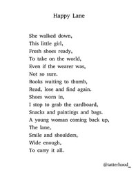 Image 2 of Happy Lane - Poem Postcard (7x5 size)