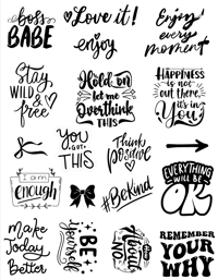 19 Handmade Fun Affirmation Stickers, journaling, planner, tumbler, laptop, phone, scrapbook, laptop