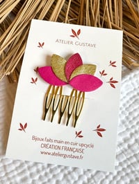 barrette peigne Aurore Rose vif