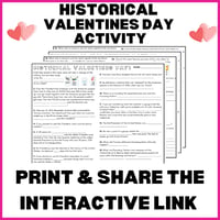 Image 2 of United States Valentines Day Presidents Day Escape Room Lesson Activity