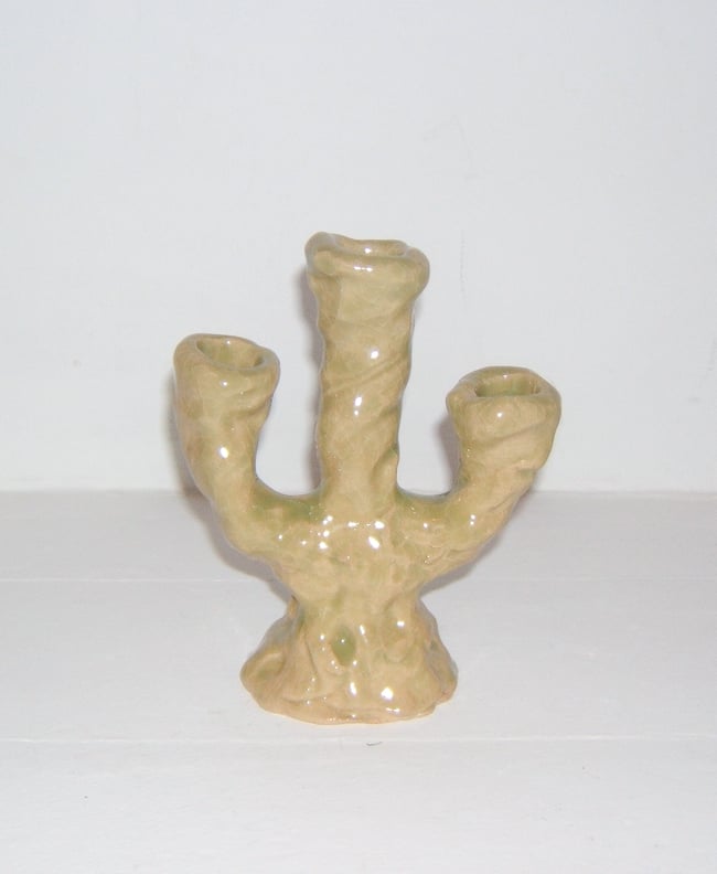 Green Glass Candelabra