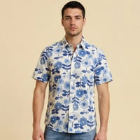 Image 1 of Camisa manga corta abuelillos blanca