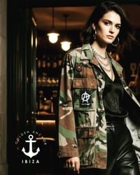 Image 1 of LIGHT UP ¥ MILITARY JACKET ¥IBIZA ¥ CAMOUFLAGE ¥ UPCYCLED ¥ VINTAGE ¥ 