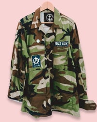 Image 2 of BUNNY ¥ MILITARY JACKET ¥IBIZA ¥ CAMOUFLAGE ¥ UPCYCLED ¥ VINTAGE ¥ 