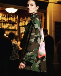 Image 1 of PINK PANTHER ¥ MILITARY JACKET ¥IBIZA ¥ CAMOUFLAGE ¥ UPCYCLED ¥ VINTAGE ¥ 