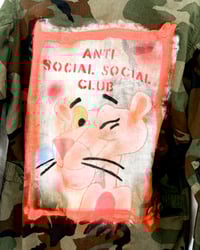 Image 4 of PINK PANTHER ¥ MILITARY JACKET ¥IBIZA ¥ CAMOUFLAGE ¥ UPCYCLED ¥ VINTAGE ¥ 