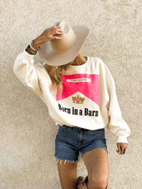 Image 1 of The Pink and Cream Barnboro Sweater