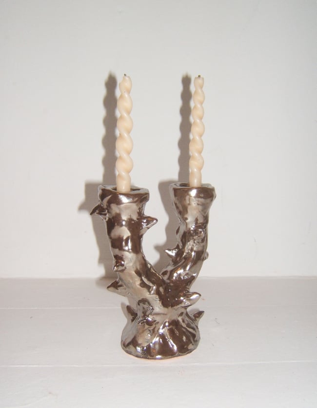 Silver Thorns Candelabra 