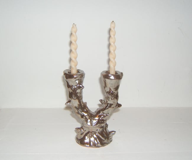 Silver Thorns Candelabra 