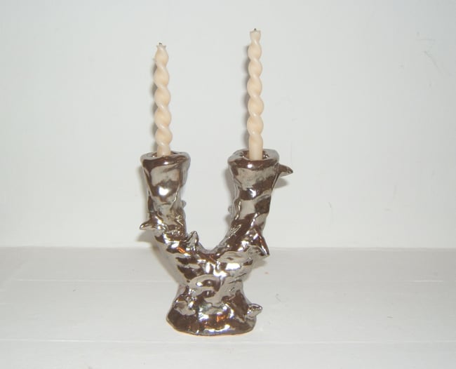 Silver Thorns Candelabra 