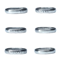 Image 2 of Memento Vivere band in sterling silver or gold