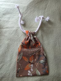 Image 4 of Pure Linen Jar Cover & Garlic Keeper Set- Brown & Late Summer Harvest 