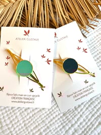 Grande barrette Marie Turquoise / Canard