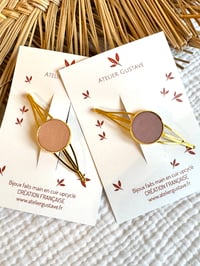 Grande barrette Marie Nude / Rose antique