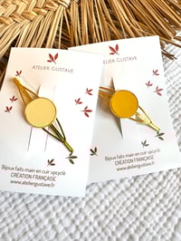 Grande barrette Marie Jaune / Curry