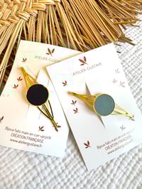 Grande barrette Marie Bleu glacier / Marine