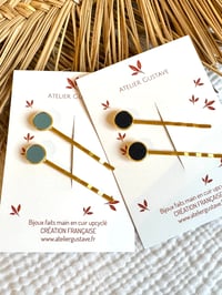 Duo barrette Marie Bleu glacier / Marine