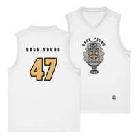 Image 4 of "HOOP DREAMS" SAGE YOUNG BASKETBALL JERSEY