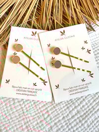 Duo barrette Marie Nude / Rose antique