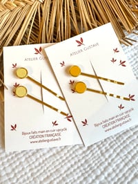 Duo barrette Marie Jaune / Curry