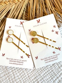 Duo barrette Marie Blanc / Or