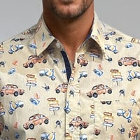 Image 2 of Camisa manga corta coches marrón claro