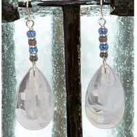 Image 1 of Bold Geometric Drop Earrings | Sculptural Resin Teardrop | Modern Statement