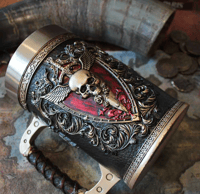 Image 3 of 👑The Armored Kingdom Red Skullblade Mug(15oz)-Gothic Design-Large Mug-Heavy Duty-Gothic Decor