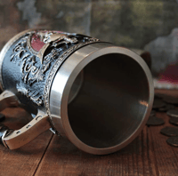 Image 4 of 👑The Armored Kingdom Red Skullblade Mug(15oz)-Gothic Design-Large Mug-Heavy Duty-Gothic Decor