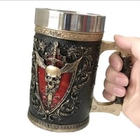 Image 8 of 👑The Armored Kingdom Red Skullblade Mug(15oz)-Gothic Design-Large Mug-Heavy Duty-Gothic Decor