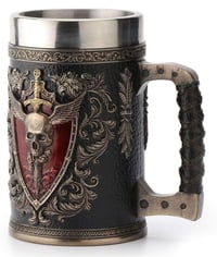 Image 10 of 👑The Armored Kingdom Red Skullblade Mug(15oz)-Gothic Design-Large Mug-Heavy Duty-Gothic Decor
