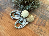 Image 4 of Peaces of Luanda . Beaded brass earrings n1