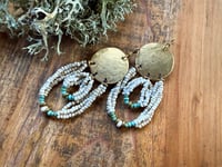 Image 8 of Peaces of Luanda . Beaded brass earrings n1