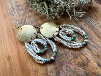 Image 10 of Peaces of Luanda . Beaded brass earrings n1