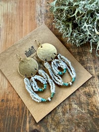 Image 5 of Peaces of Luanda . Beaded brass earrings n1