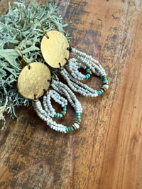 Image 3 of Peaces of Luanda . Beaded brass earrings n1