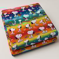 Image 1 of RAINBOW SNOOPY FABRIC BY THE YARD