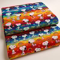 Image 2 of RAINBOW SNOOPY FABRIC BY THE YARD