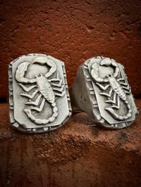Image 3 of WL&A Handmade Heavy Layered Sterling Silver Scorpion Signet