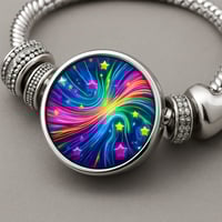 Image 2 of NEON STAR SPIN BEADS AND CHARM PACK