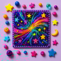 Image 3 of NEON STAR SPIN BEADS AND CHARM PACK