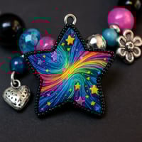 Image 1 of NEON STAR SPIN BEADS AND CHARM PACK