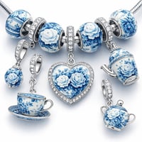 Image 1 of OLD WORLD CHINA INSPIRED BEADS AND CHARMS PACK 