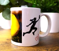 Image 2 of Handmade The Best Softball Dad Mug, coffee, drinking, player, tea, hot, cold, ball