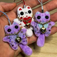 Image 4 of Micro Cat Keychains w/ Wiggly Tails and Chain