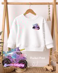 Image 1 of Monster Trucks Sparkle Smash Kids Sweatshirt
