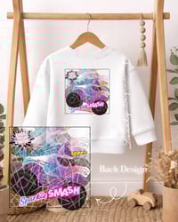 Image 2 of Monster Trucks Sparkle Smash Kids Sweatshirt