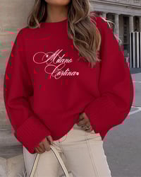 Image 1 of Northern Atelier Milano Italian Canadian Heart Knit