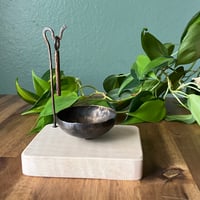 Image 1 of Hum Bowl Rest | Handmade bronze singing bowl | Maple